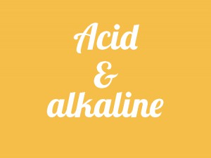 Acid & alkaline balance