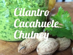 Cilantro cacahuete chutney