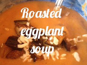 Roasted eggplant soup